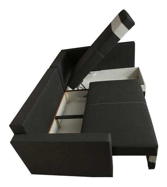 Rohová sedací souprava Navegan (čokoládová + béžová) (P)