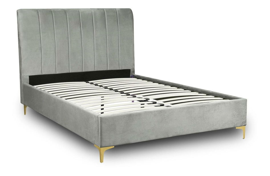 Manželská postel 140 cm Malasia (šedá) (s roštem)