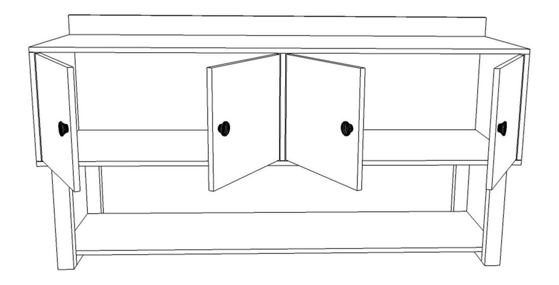 Skříňka Minnie 4 (ořech + antracit)