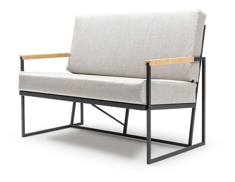 Zahradní 2-místná pohovka Tuvedu (béžová + černá)