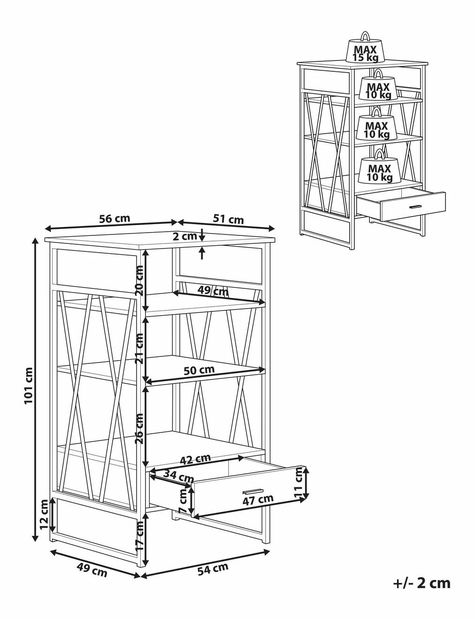 Regál Keeza (světlé dřevo)