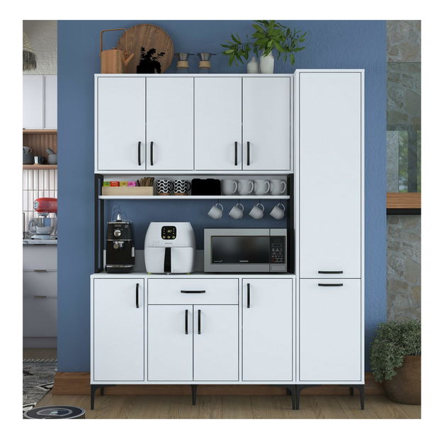 Kuchyňská skříň Jenaretta 34 (bílá + černá)