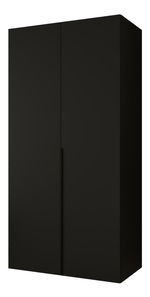 Šatní skříň 100 cm Alice 1 (černá + černá)