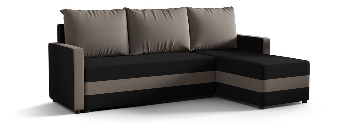 Rohová sedací souprava Pure Bis (černá + červená) (P)