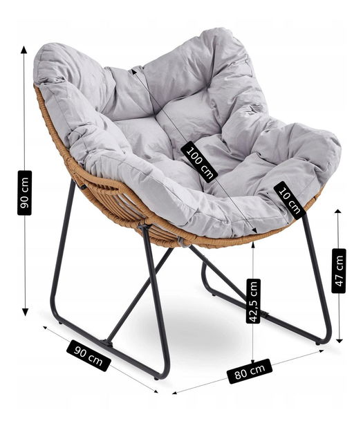 Zahradní křeslo Frigorifico (šedá)