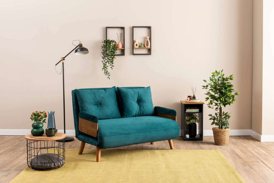 Pohovka dvousedačka Como P (petrolejová)