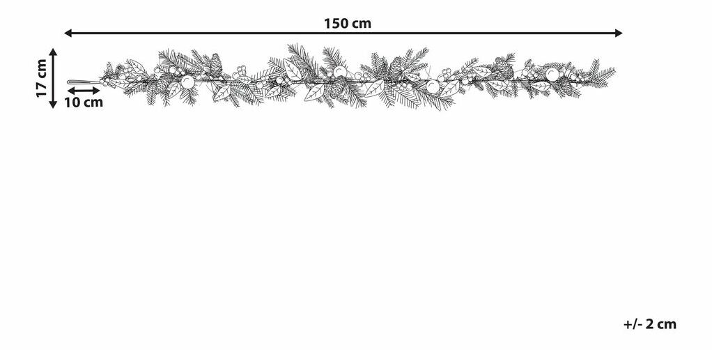 Vánoční girlanda 150 cm Lleza (zelená)