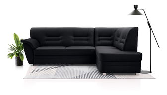 Rohová sedací souprava Janeen (černá) (P)