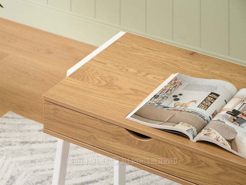 PC stolek Land (dub + bílá)