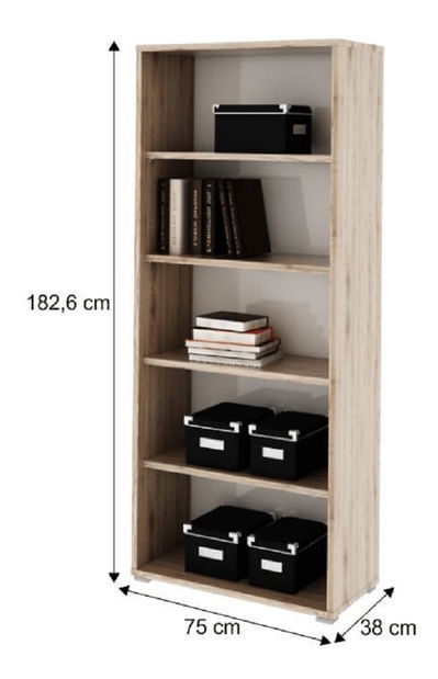 Regál Rumia TYP03 (san remo + bílá)