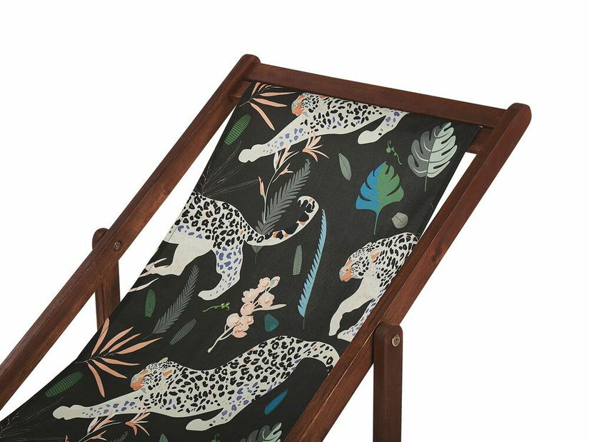 Set 2 ks zahradních lehátek s náhradními potahy Antio (tmavé dřevo)