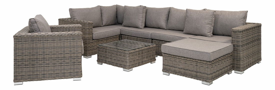 Zahradní set Cresalia (hnědá + šedá)