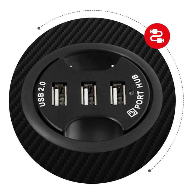 PC stolek Hyperion 5.0 (černá + vícebarevná) (s LED osvětlením)