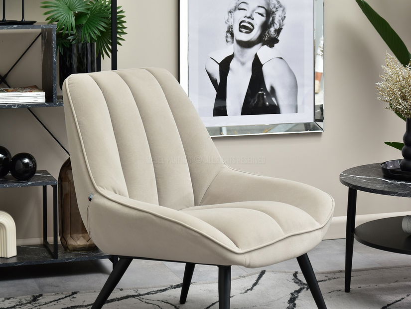 Křeslo Zolta (béžová + černá)