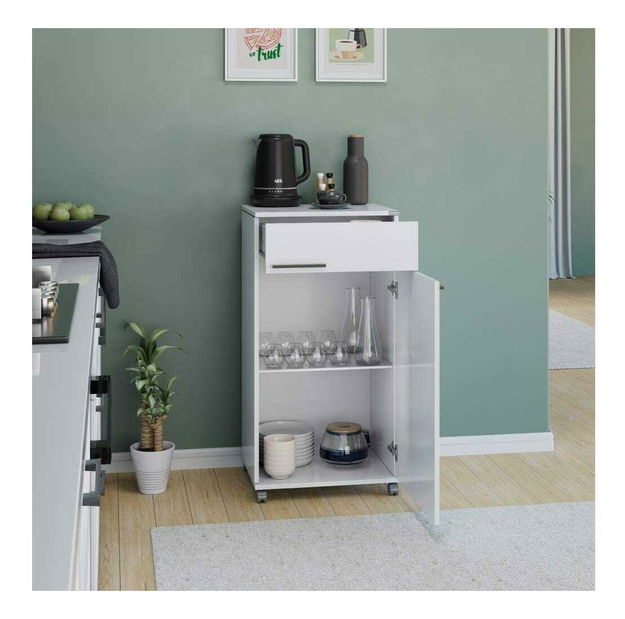 Komoda na kolečkách Aderyn 1 (bílá)