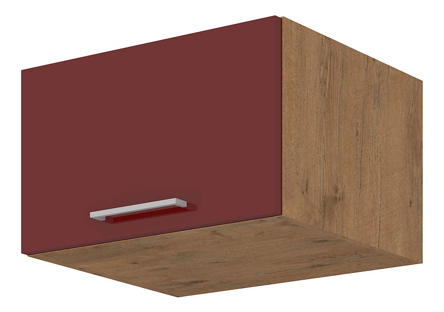 Horní kuchyňská skříňka Virion 60 NAGU 36 1F (dub lancelot + bordó)