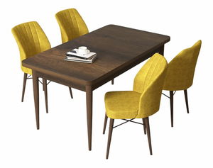 Jídelní set Arpo (ořech barokní + námořnická modrá) (pro 4 osoby)