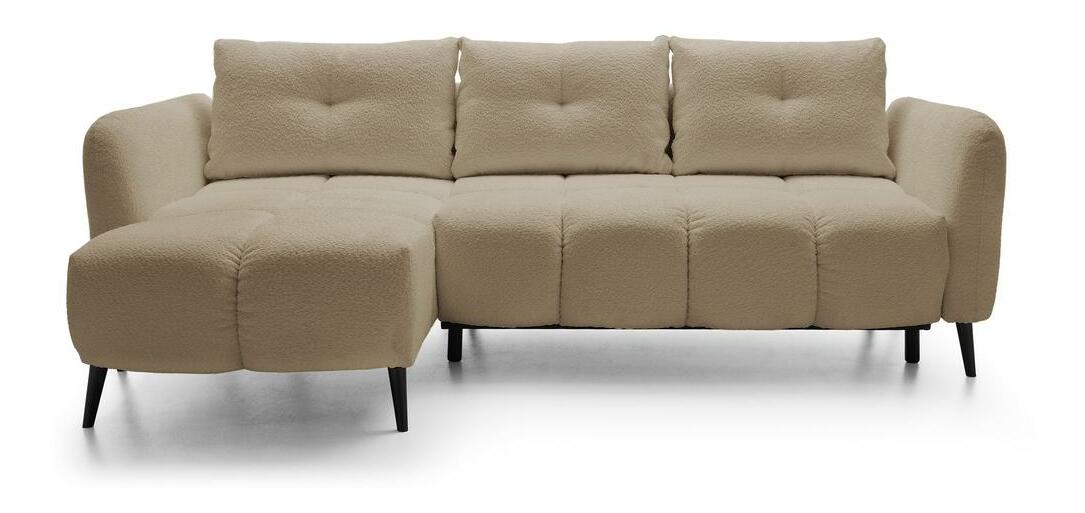 Rohová sedací souprava Odysea (L) (světlobéžová + černá)