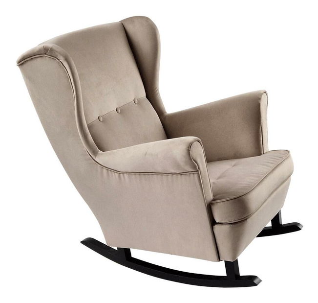 Houpací křeslo ušák Trasmitirle (béžová + černá)