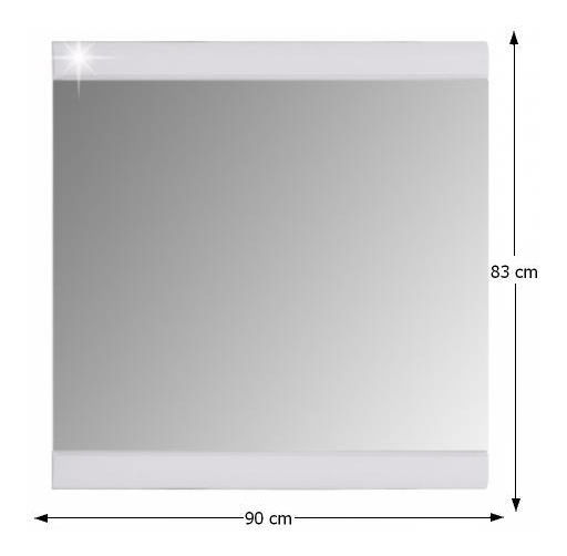 Zrcadlo Della (bílá + lesk bílý)