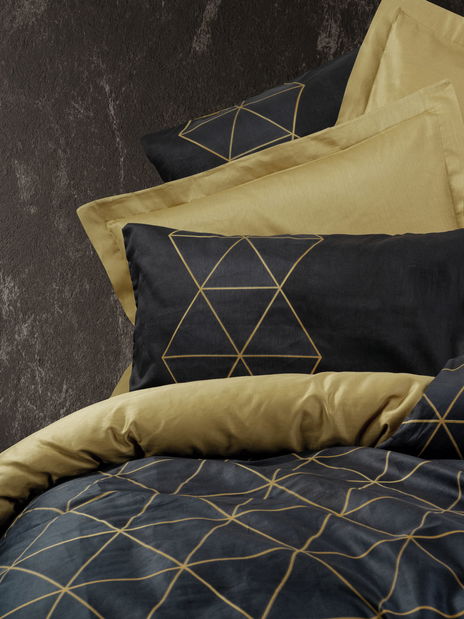Ložní prádlo 160 x 220 cm Venta (zlatá + černá)