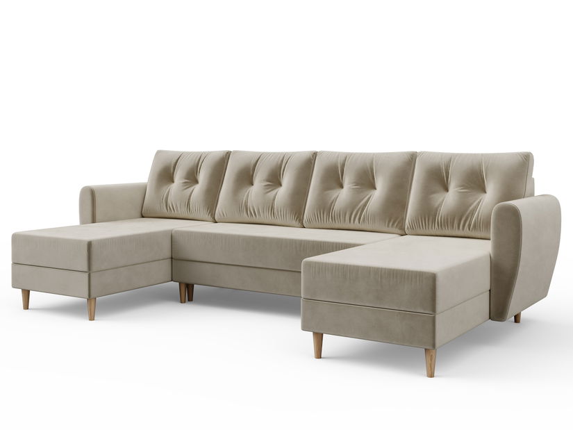 Rohová sedačka ve tvaru U Palermo (béžová) (L)