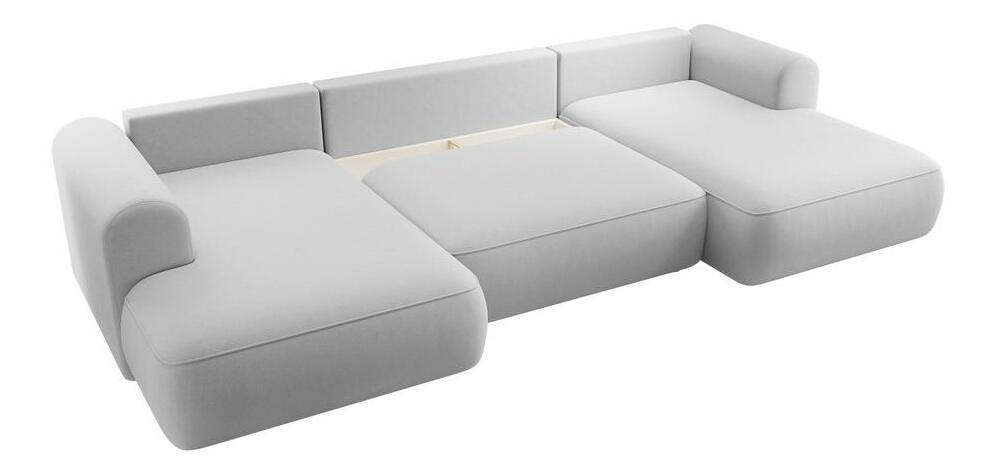 Rohová sedací souprava ve tvaru U Olivo U (L) (šedá + černá)