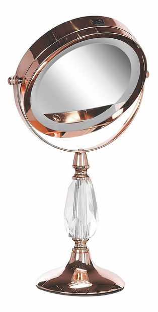 Makeup zrcadlo ø 18 cm Maurie (růžové zlato)