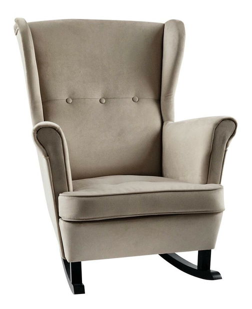 Houpací křeslo ušák Trasmitirle (béžová + černá)