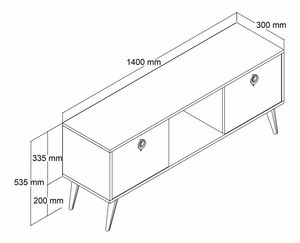 Konferenční stolek Dida (dub + antracit)