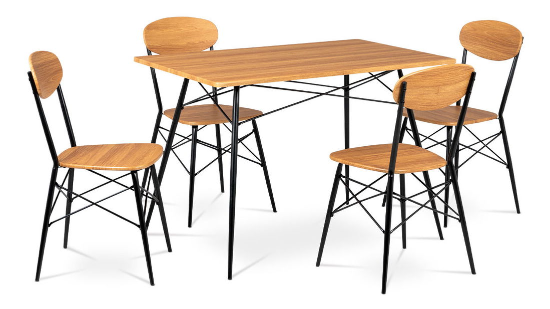 Jídelní set Churton-2020 OAK (pro 4 osoby)