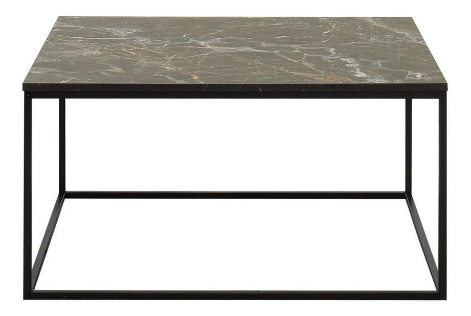 Konferenční stolek Shepolendo 2 (mramor černý + černá)
