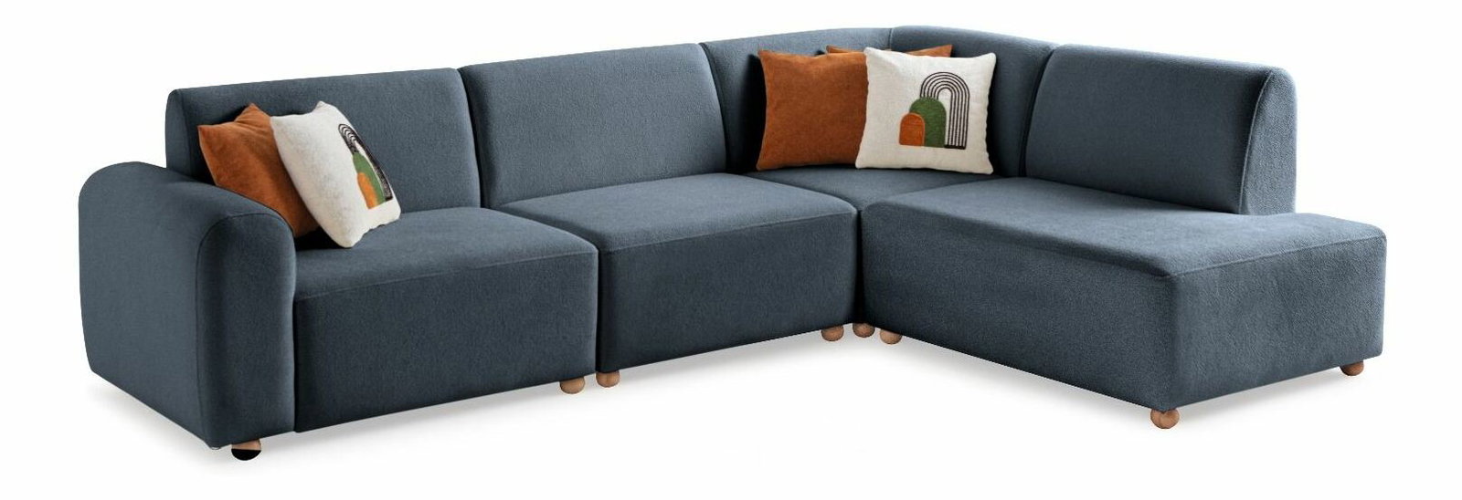 Rohová sedačka Slota (modrá) (P)