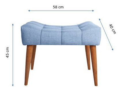 Taburetka Naledi (indigo modrá)