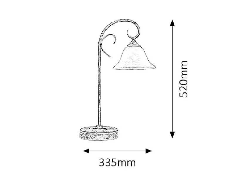 Stolní lampa Katherine 7187 (antická bílá + rýžové kamenné sklo)