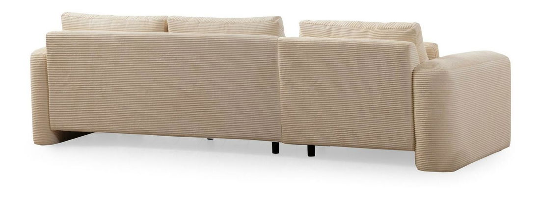 Rohová sedačka Lelysena (L) (béžová + černá)