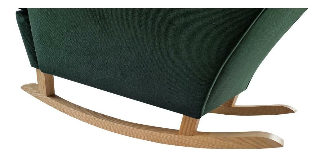 Houpací křeslo ušák Trasmitirle (zelená + buk)