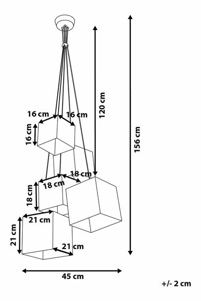 Závěsná lampa Mesci (černá)