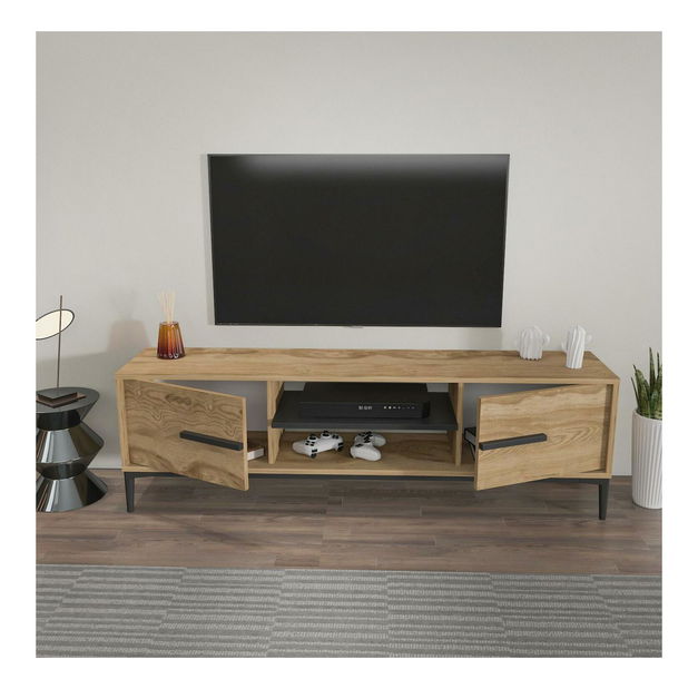 TV skříňka Eslametta (dub + černá)