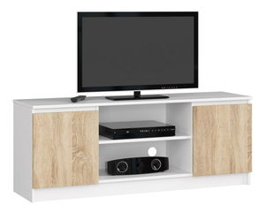 TV stolek Dariel (bílá + dub sonoma)