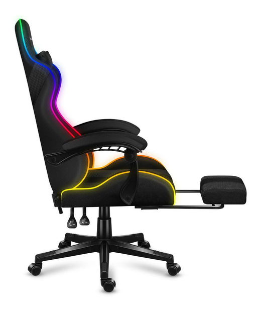Herní křeslo Fusion 4.7 (černá + vícebarevná) (s LED osvětlením)