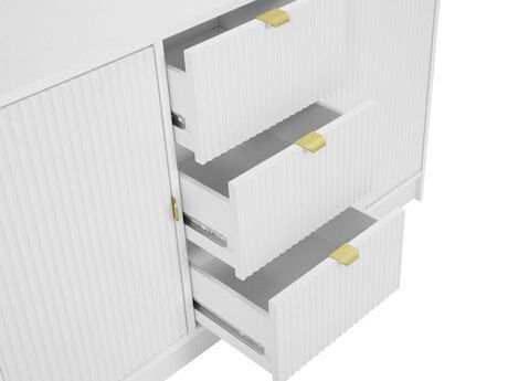 Komoda Rozoma 2D3SZ (černý molet + zlatá)