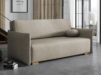 Rozkládací pohovka Carivia Glov IV (světlohnědá) (s úl. prostorem)