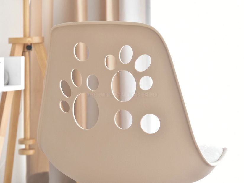 Dětská židle Footy (béžová + bílá)