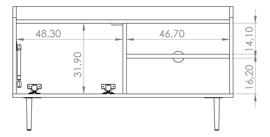 Tv stolek Vasecta RTV100 (dub brandy castello) *výprodej