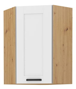 Horní rohová skříňka Lesana 2 (bílá + dub artisan) 58x58 GN-90 1F 