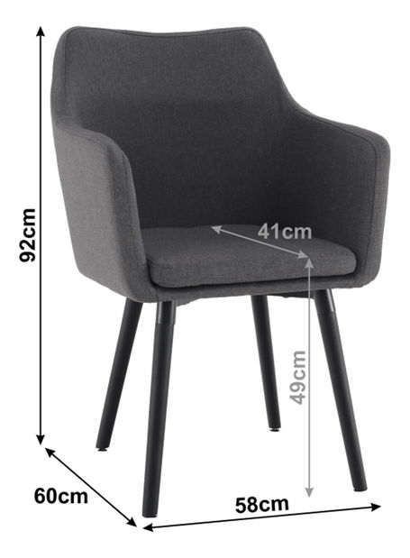 Jídelní židle Dabir (šedohnědá)