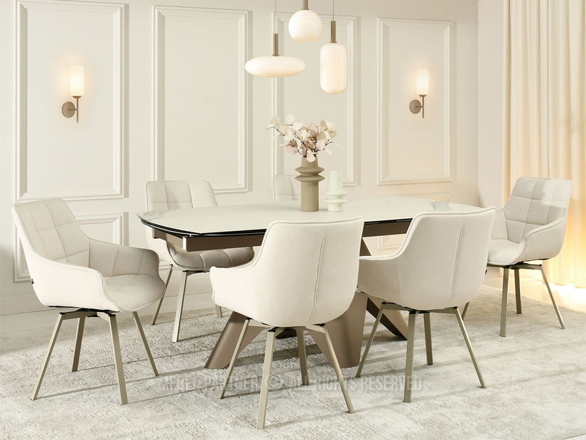 Jídelní židle Antiguas (krémová + béžová)