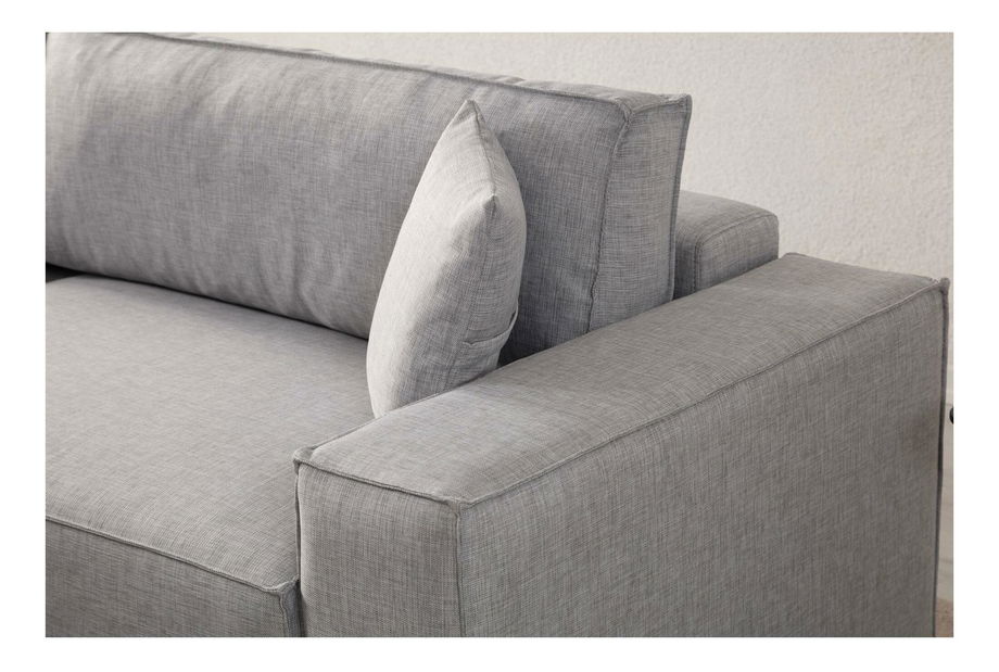 Rohová sedačka Pirlofenzza (s úl. prostorem) (L) (světle šedá)