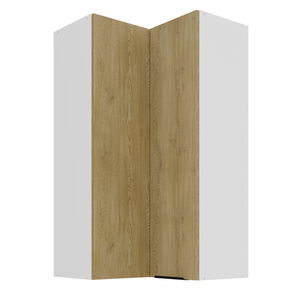 Rohová horní kuchyňská skříňka Carminia 60x60 GN-108 2F (90) (dub cremona + bílá)